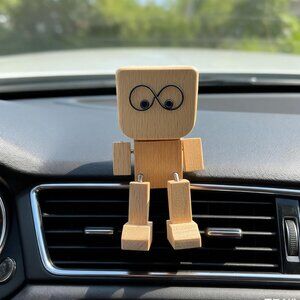 Shaking Feet Wooden Doll - Shaking Wooden Man Figurine Car Dashboard Decorations